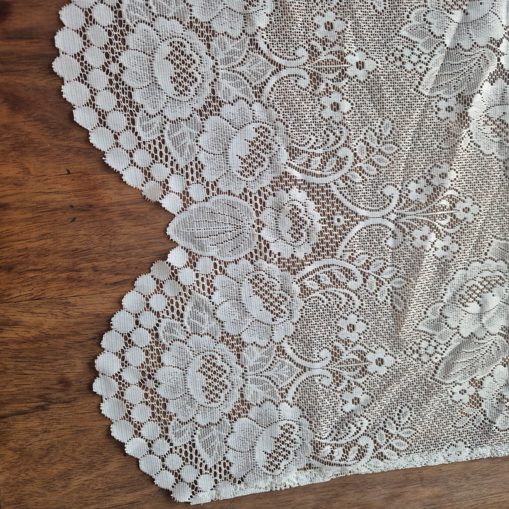 1x Vintage Scheibengardine Gardine 65x70cm für Stange ein Fenster Polyester