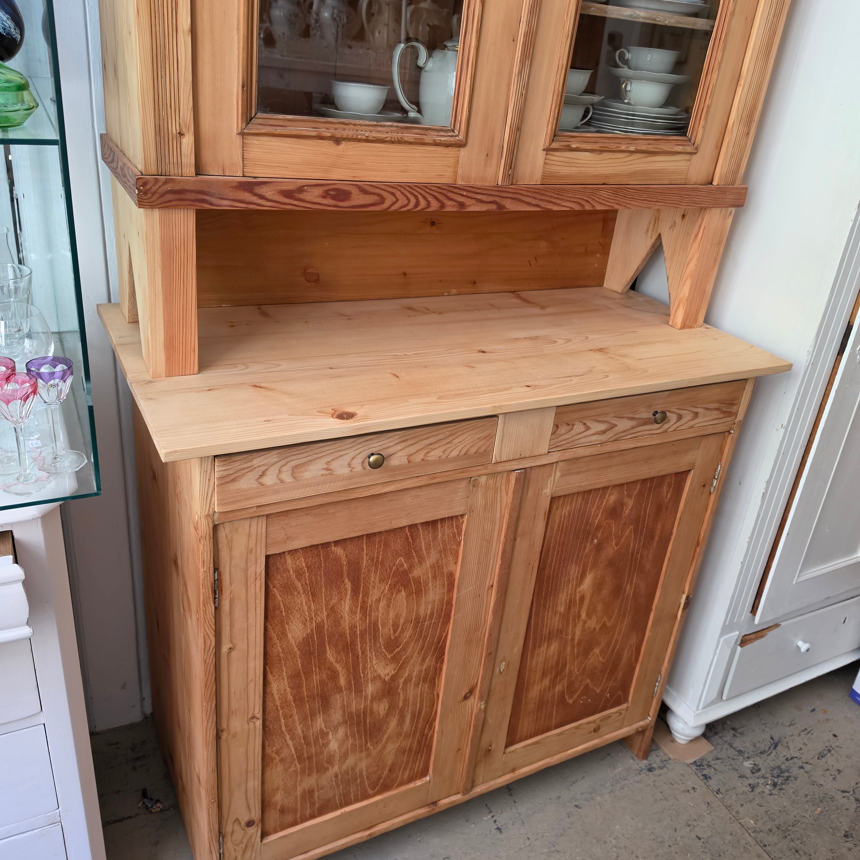 Antikes Jugendstil Landhaus Küchenbuffet Alt Vollholz Kiefernholz aufgearbeitet
