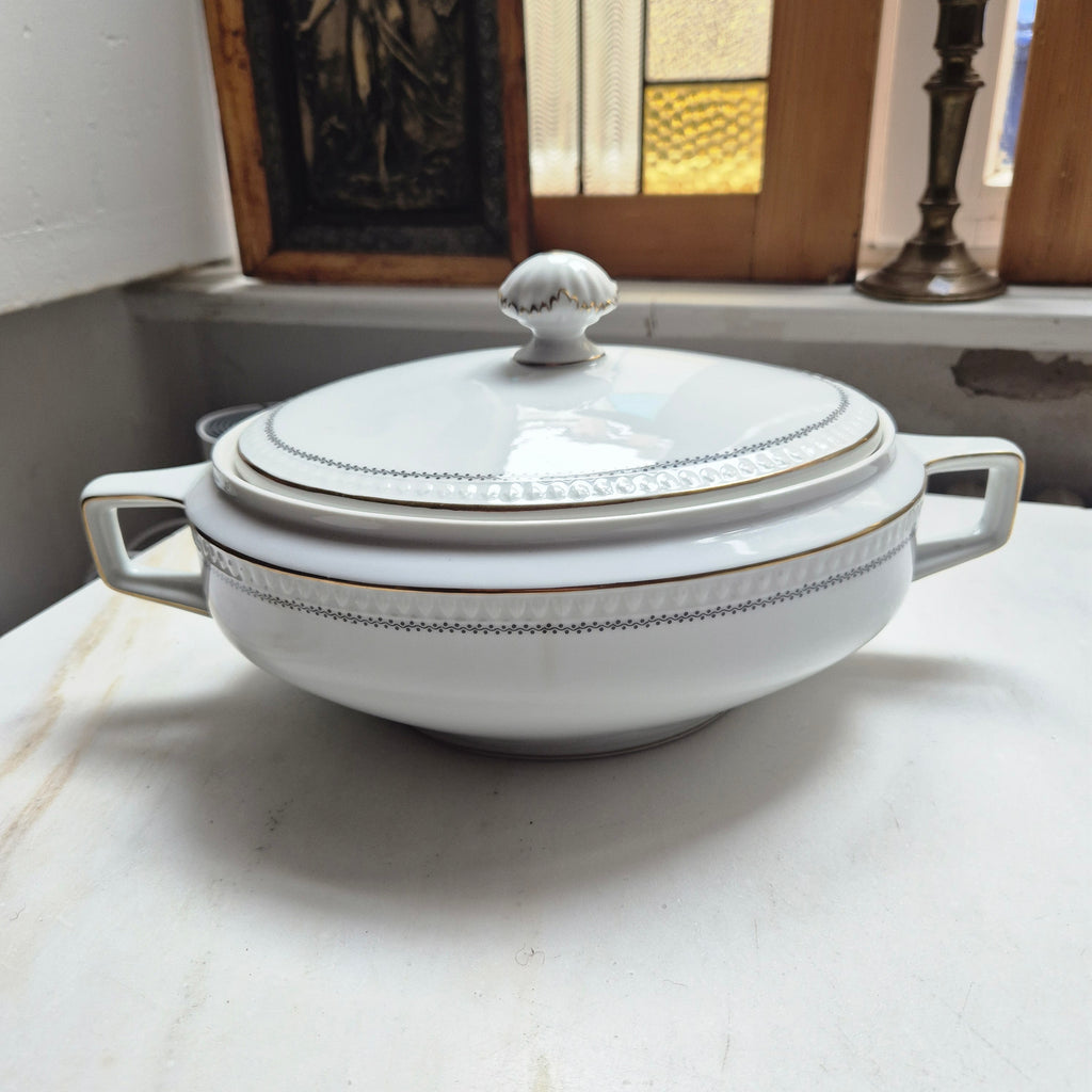 Silesia - Suppenterrine mit Deckel - Vintage Porzellan - oval