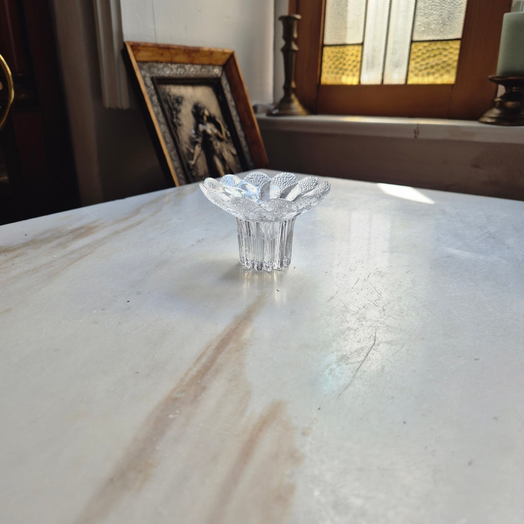 Lausitzer Glas Kerzenständer Vintage