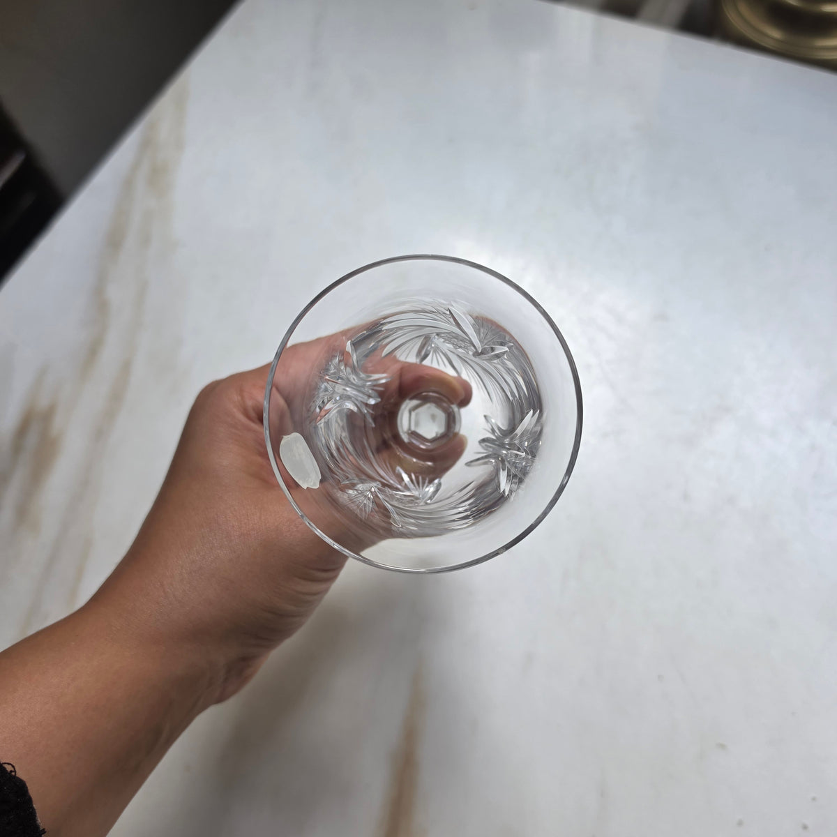 Bohemia Crystal fußloses Weinglas - Schwenker – Bleikristall mit Sternschliff