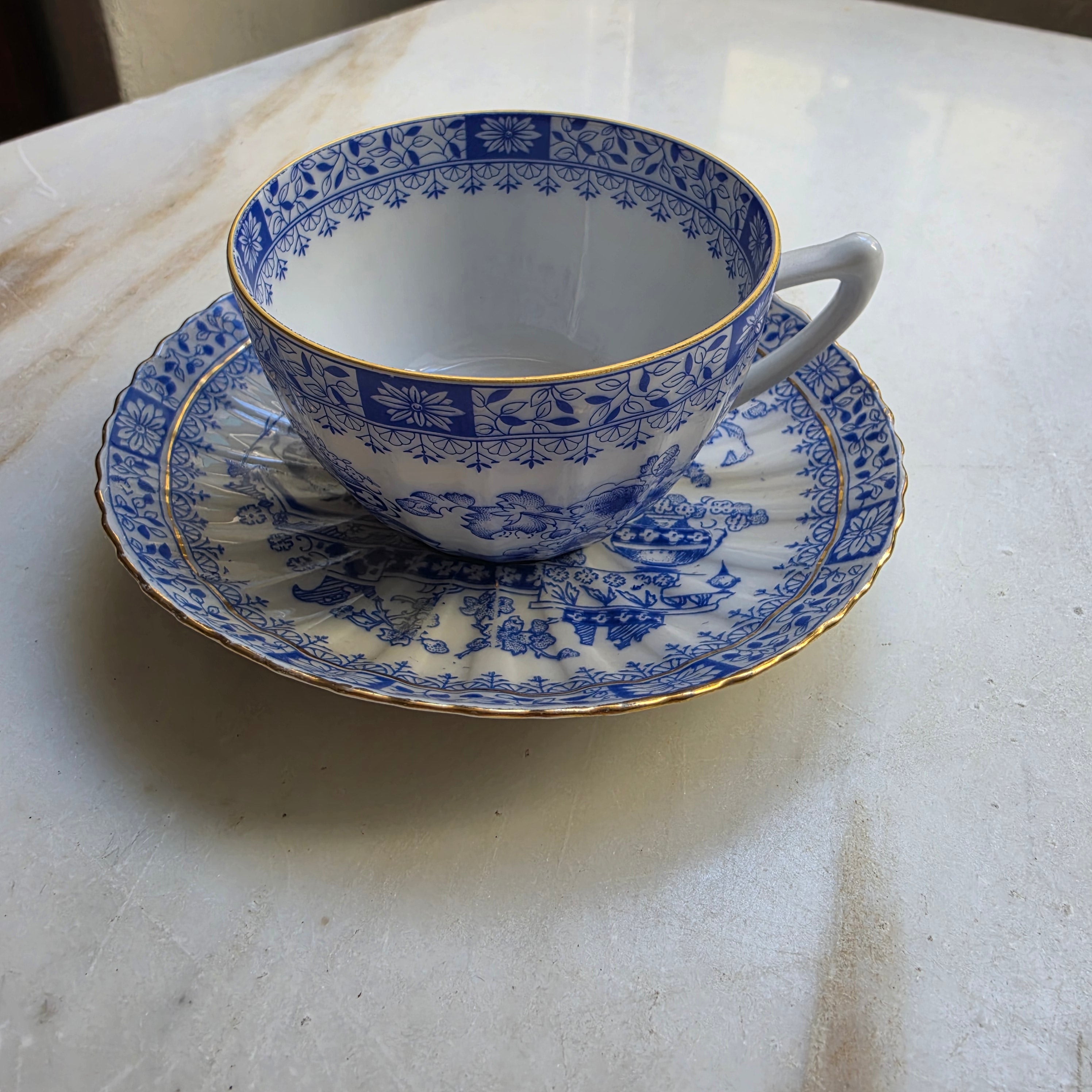 1x Tasse mit Untertasse - China Blau - Seltmann Weiden Bayern