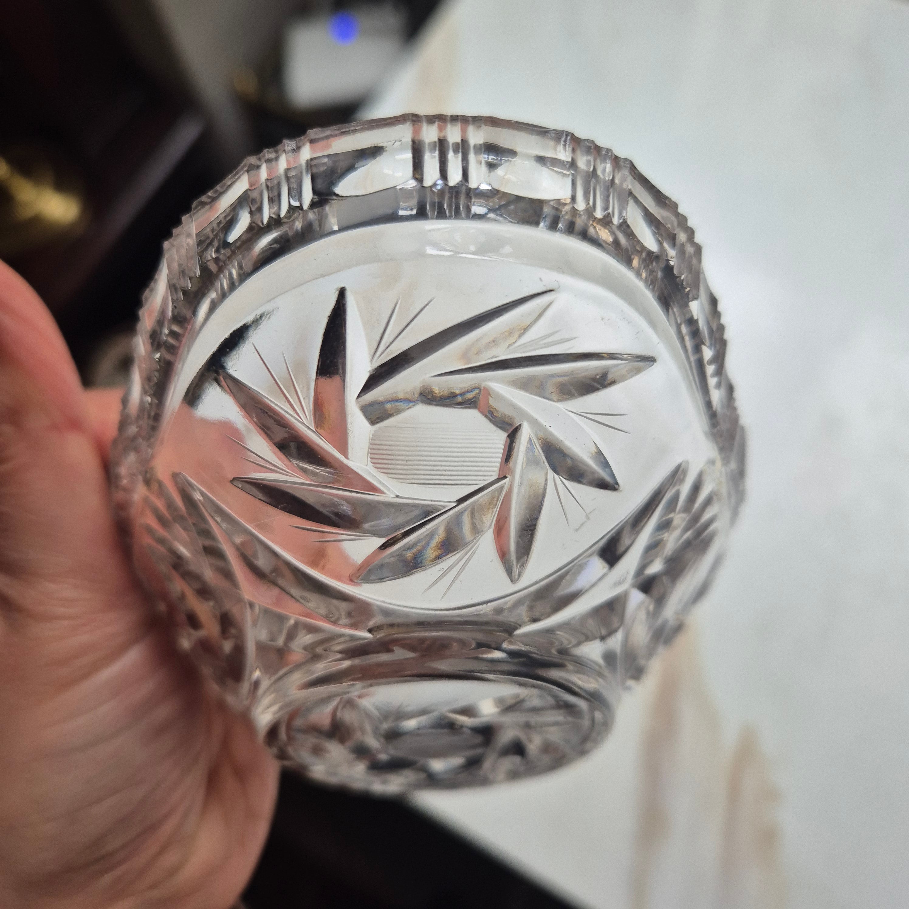 Vintage Bleikristall Schale Sternmotiv