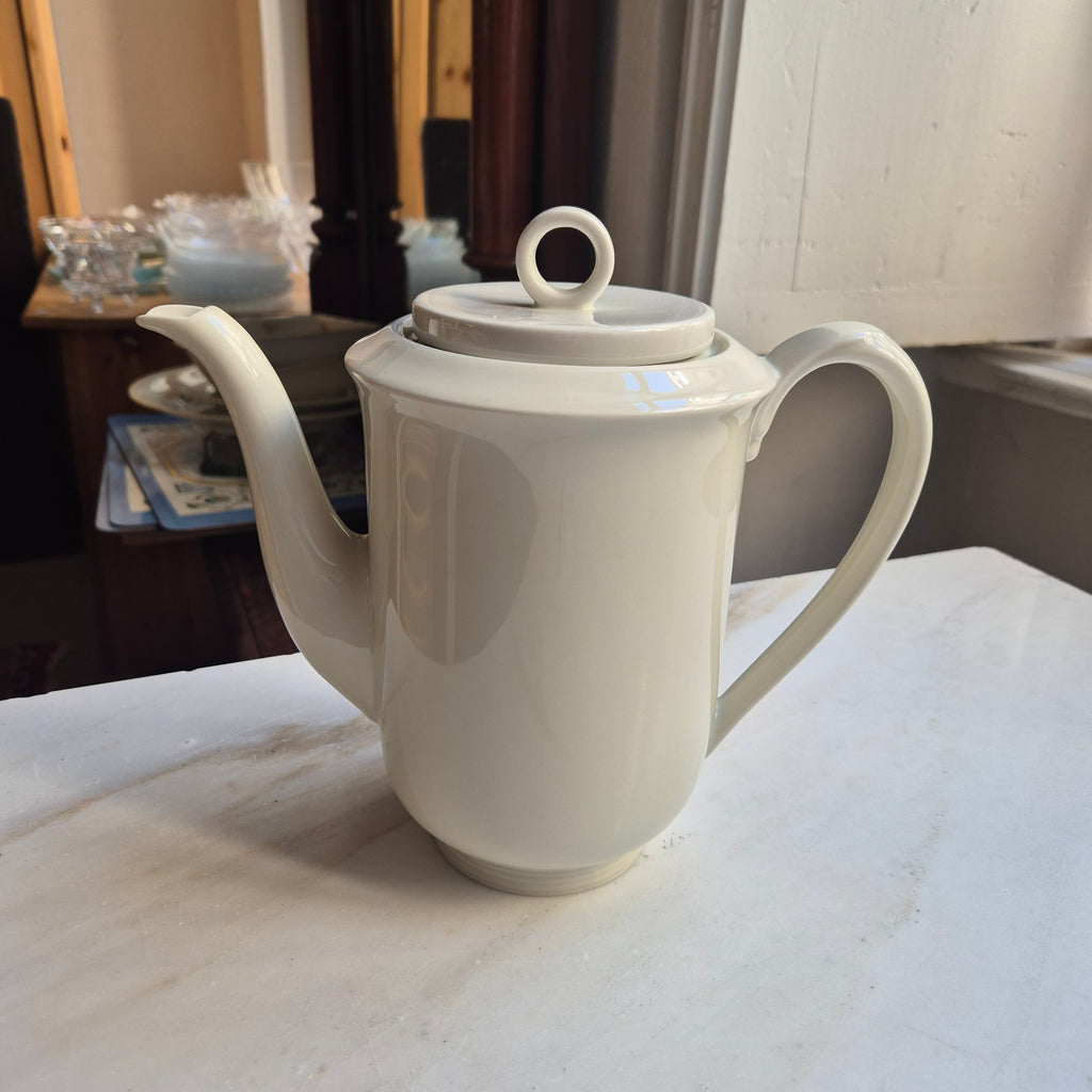Große Kaffeekanne Porzellan - elfenbeinton - "Margarete" Hutschenreuther