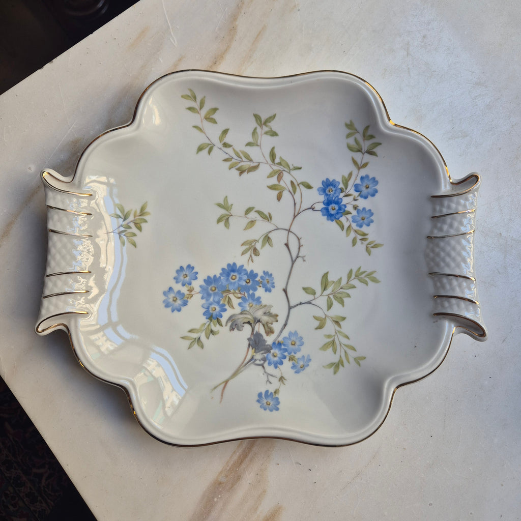 Antike Porzellanplatte Teller mit Griff Weimer Vintage