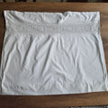 Baumwolle Upcycling-Potenzial pur: Shabby Chic Kissenhülle mit Häkelspitze - 65x75cm