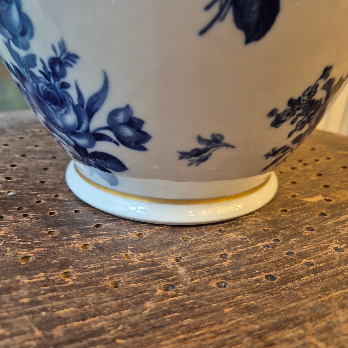 Antike große Porzellan Vase Schuhmann Bavaria Arzberg Germany Echt Kobalt blau weiß gold