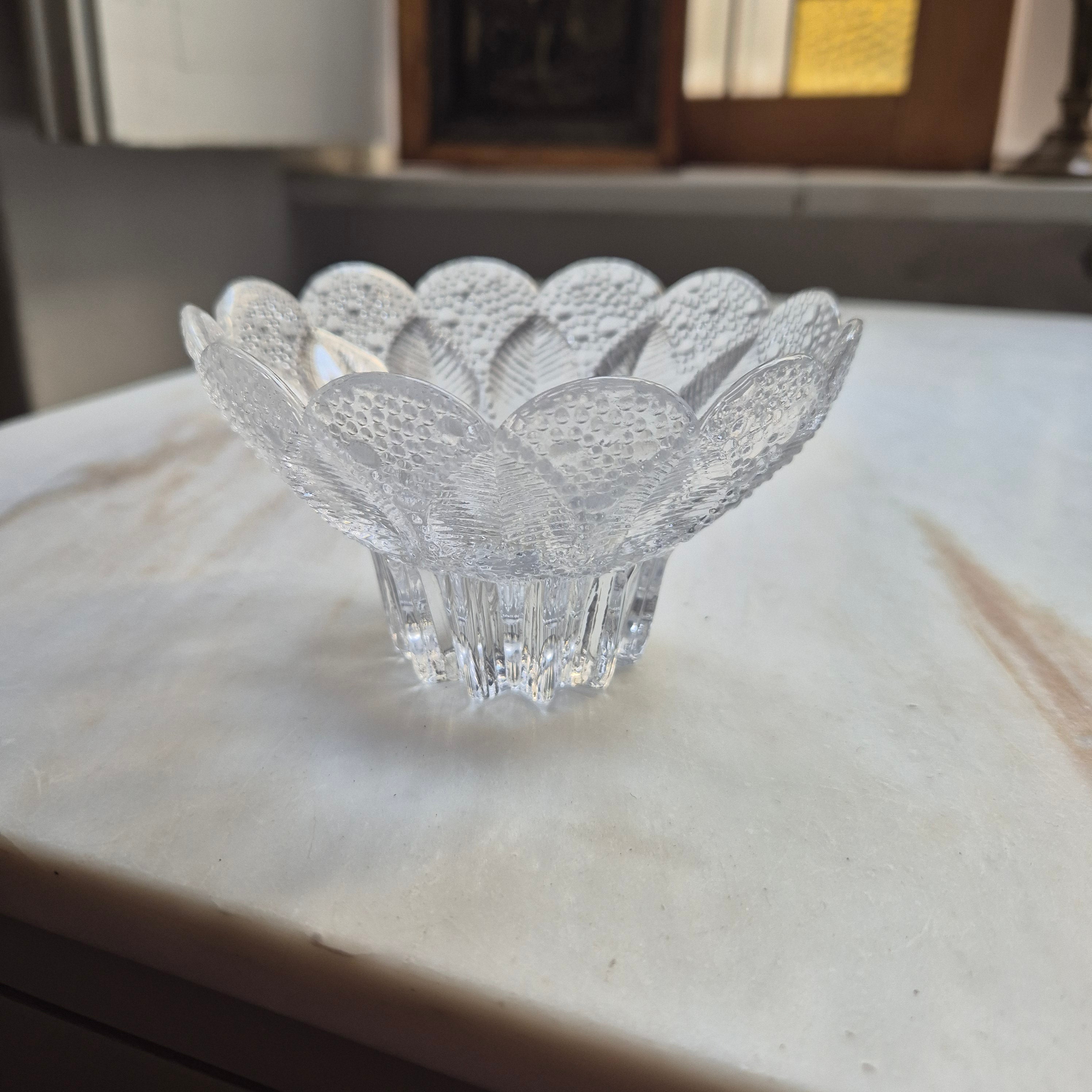 Vintage Lausitzer Glas Schale Medea Kristallschale