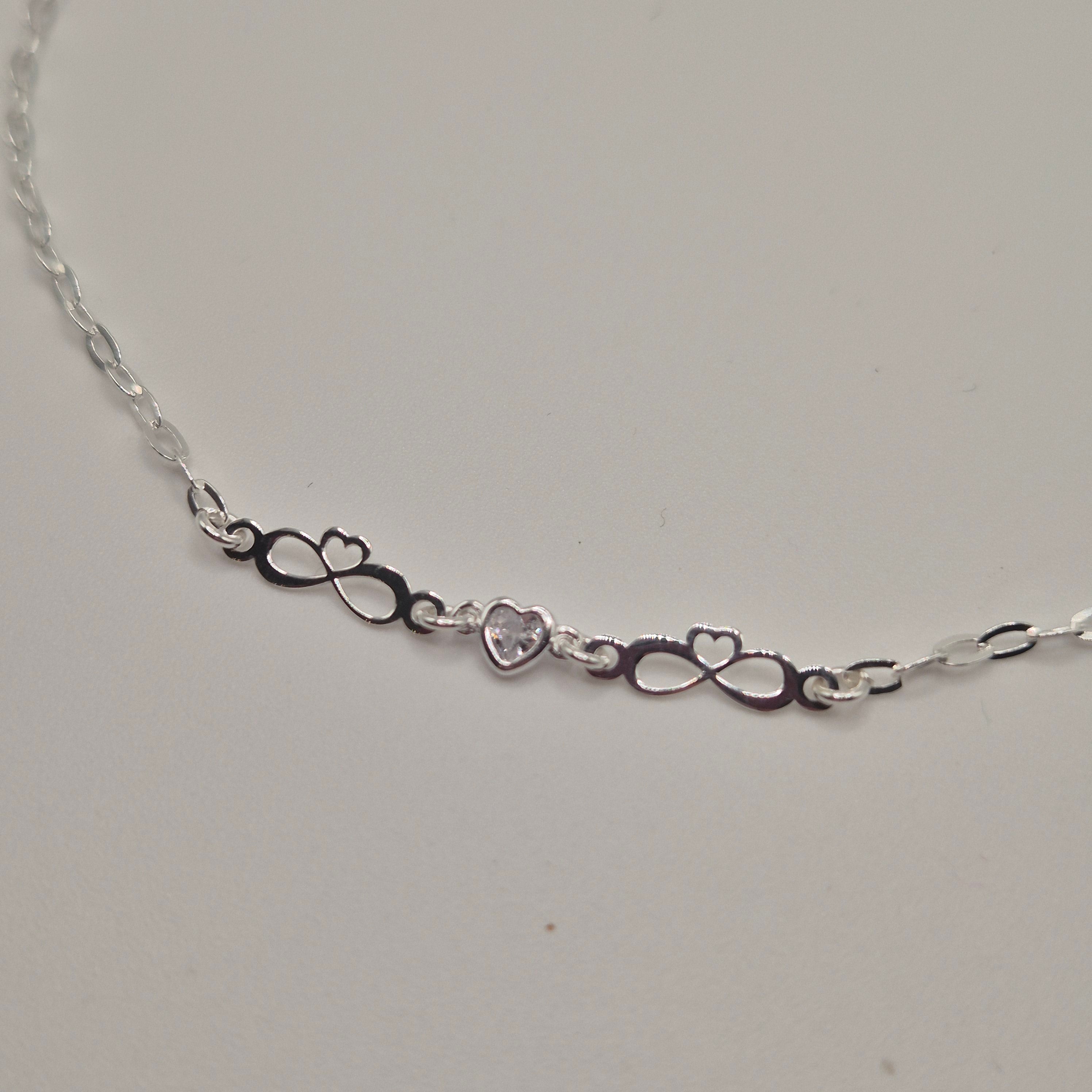 Zartes Fußkettchen Silber 925 Infinity Unendlich