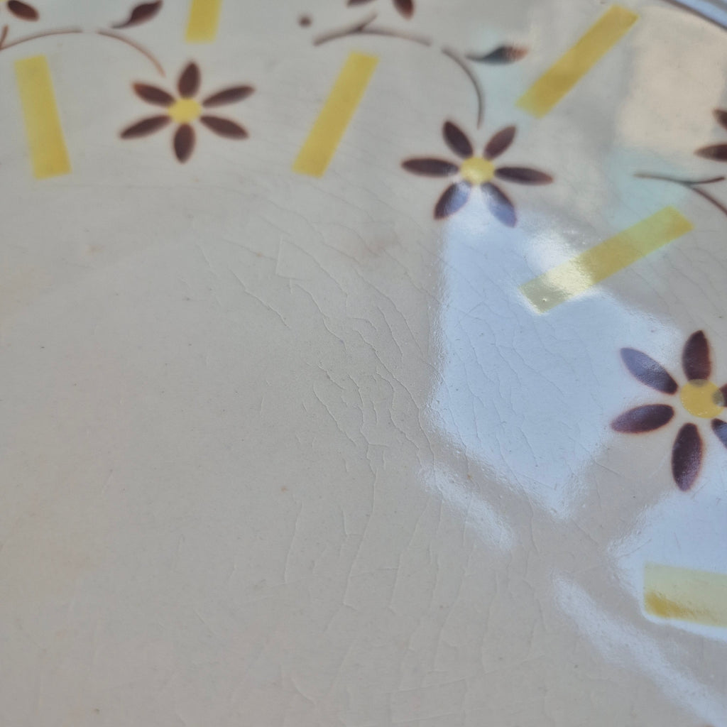 Antike Keramik Vintage Kuchenplatte / Tortenplatte  50er/60er Jahre Landhaus