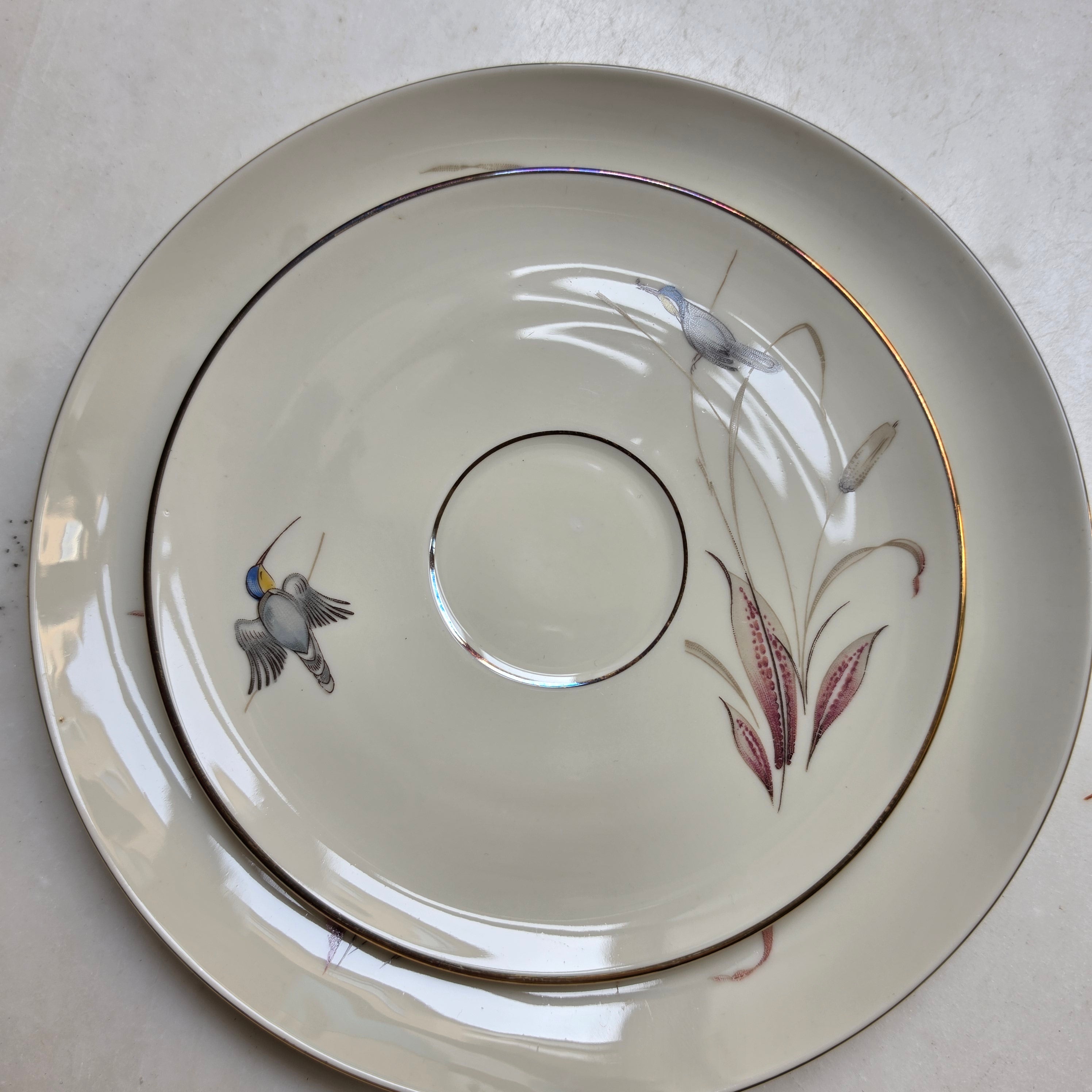 Vintage Alka Bavaria 3-teiliges Kaffeeset „Kolibri“ – Edles Porzellan mit Goldrand & Kolibri-Motiv