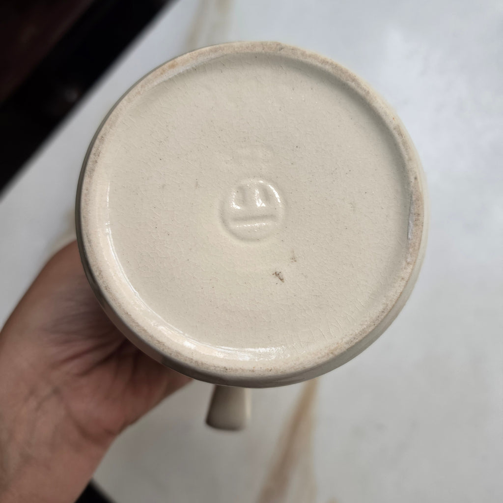 Vintage Keramik - Milchkännchen mit Herz-Dekor – Wächtersbach Stil (Braun/Blau)