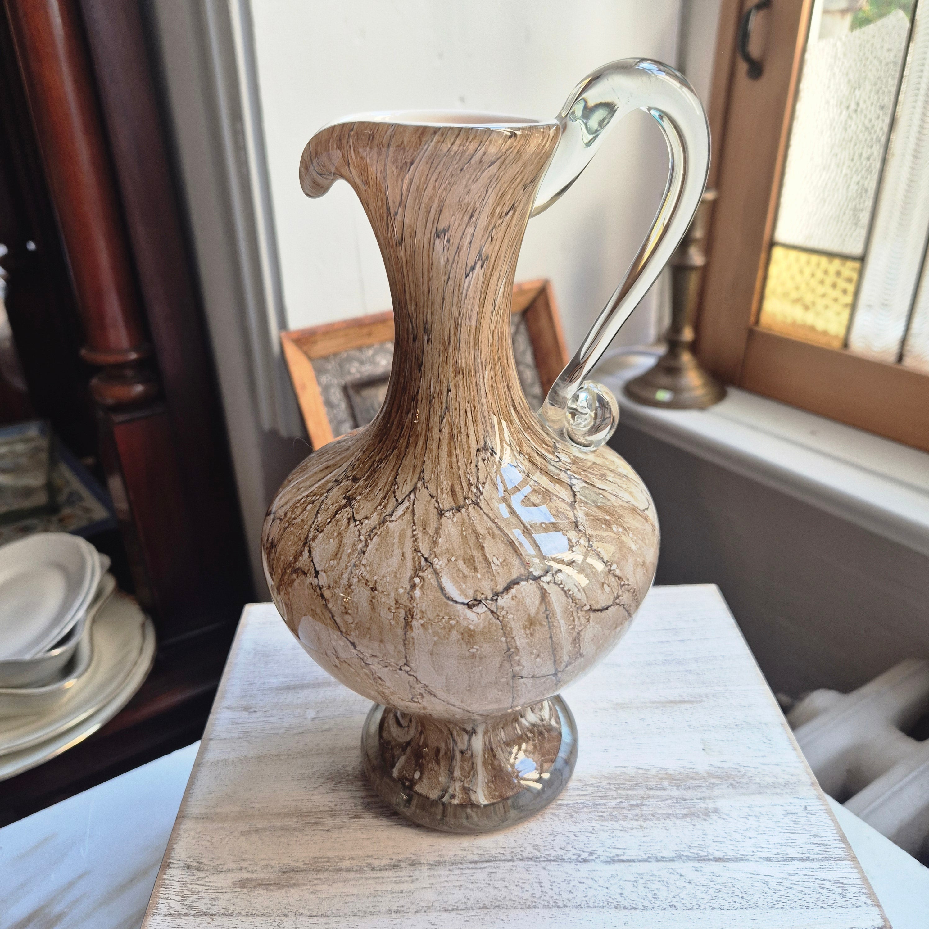 Mundgeblasener Karpaten-Glaskrug - Mid-Century - Glasvase