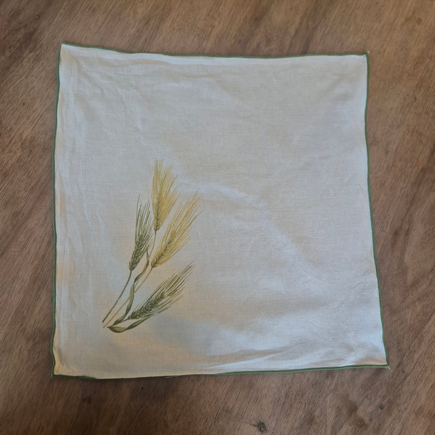 Vintage Getreide Serviette Stoff Einstecktuch 42x42cm Baumwolle Leinen