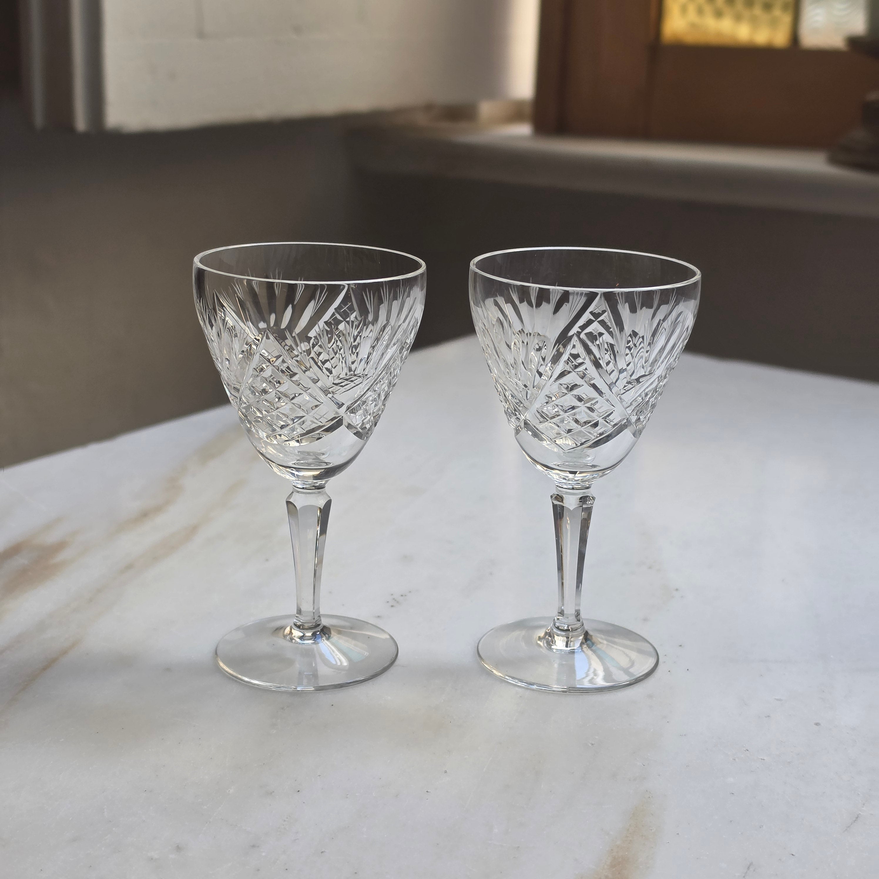 Exquisites 2er-Set Kristallglas-Likörkelche – Handgeschliffene Eleganz für Genießer