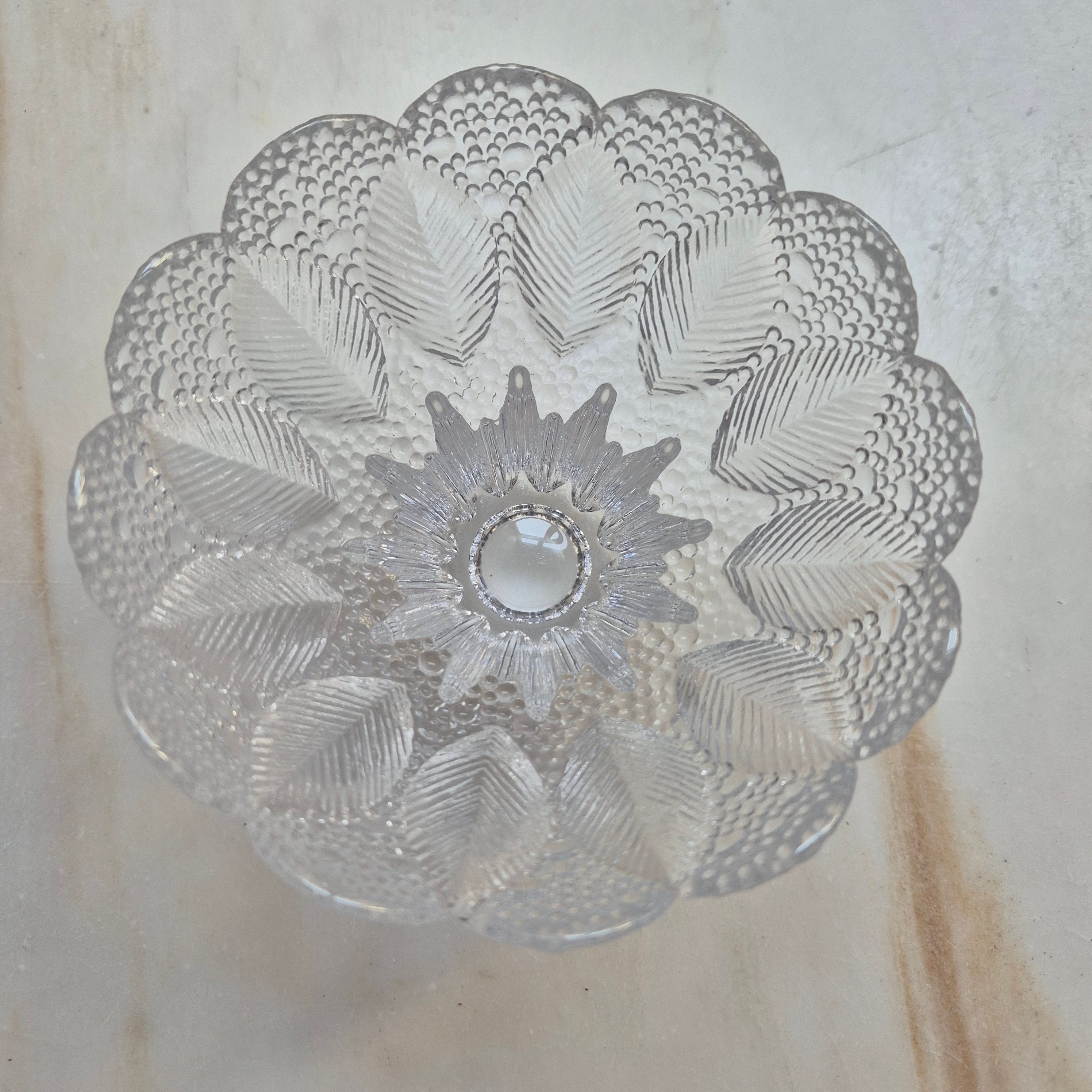 Vintage Lausitzer Glas Schale Medea Kristallschale