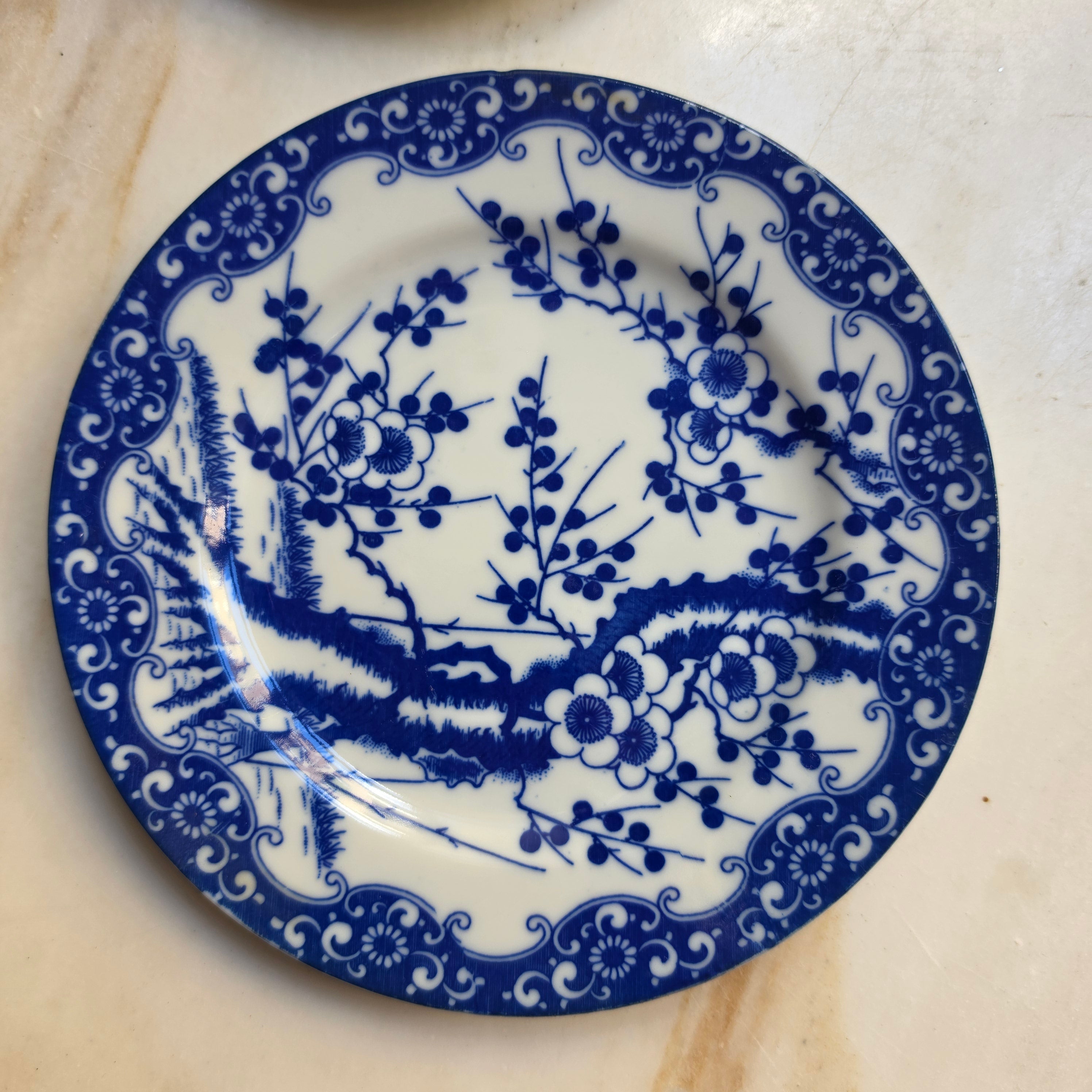Japanisches 70er Jahre Vintage Gedeck Sammeltasse Kirschblüte hauchdünn