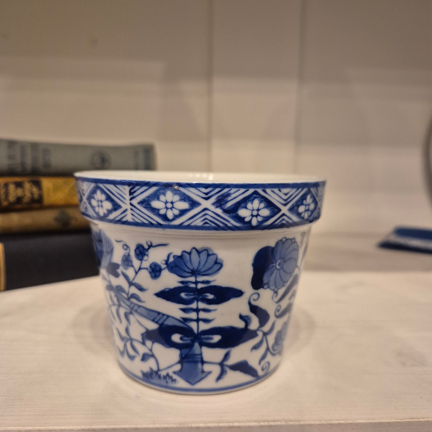 Vintage Zwiebelmuster Übertopf klein