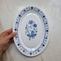 Vintage Servierplatte „Zwiebelmuster-Stil“ – Harmonia CRIVISA (Made in Spain)