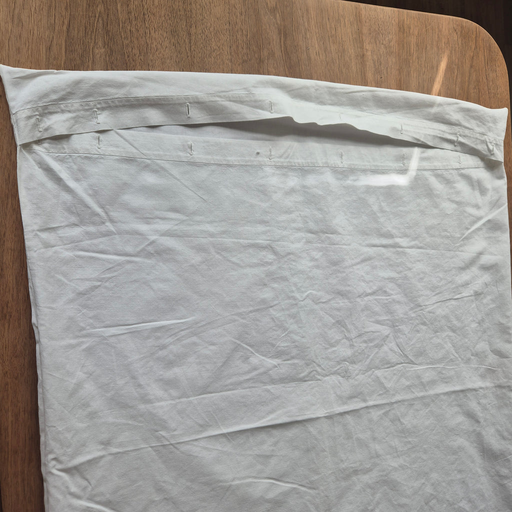 Antike Bettwäsche fürs Baby weiß Baumwolle kleiner Deckenbezug 79x97cm Monogramm M.S. 🤍