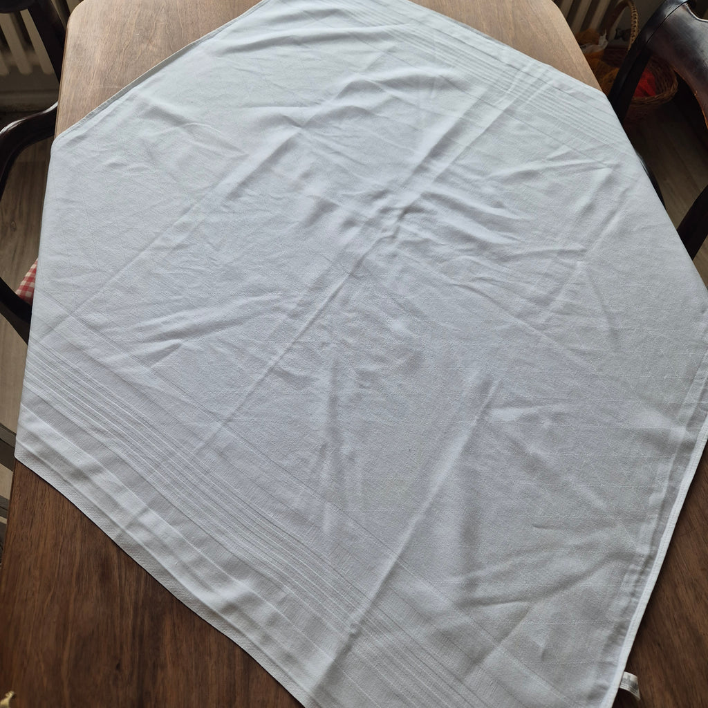 West Germany Baumwolle Serviette Mitteldecke Weiß 92x96cm Vintage 🤍