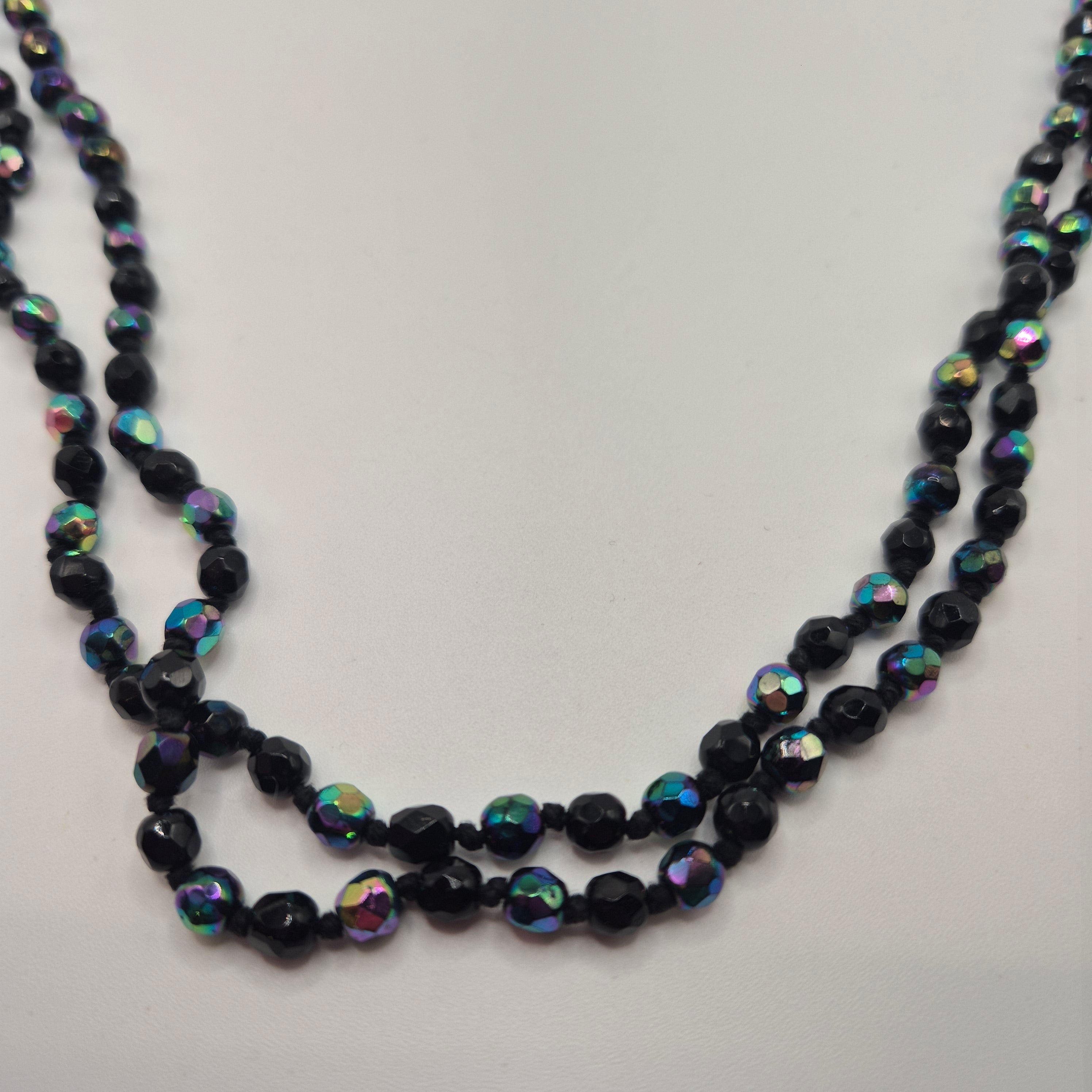 Kunstoff vintage kette bjnt schwarz