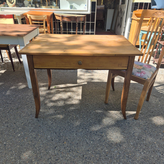 Antiker Biedermeier Tisch von 1860 - Vollholz Fichte - aufgearbeitet 70x100cm
