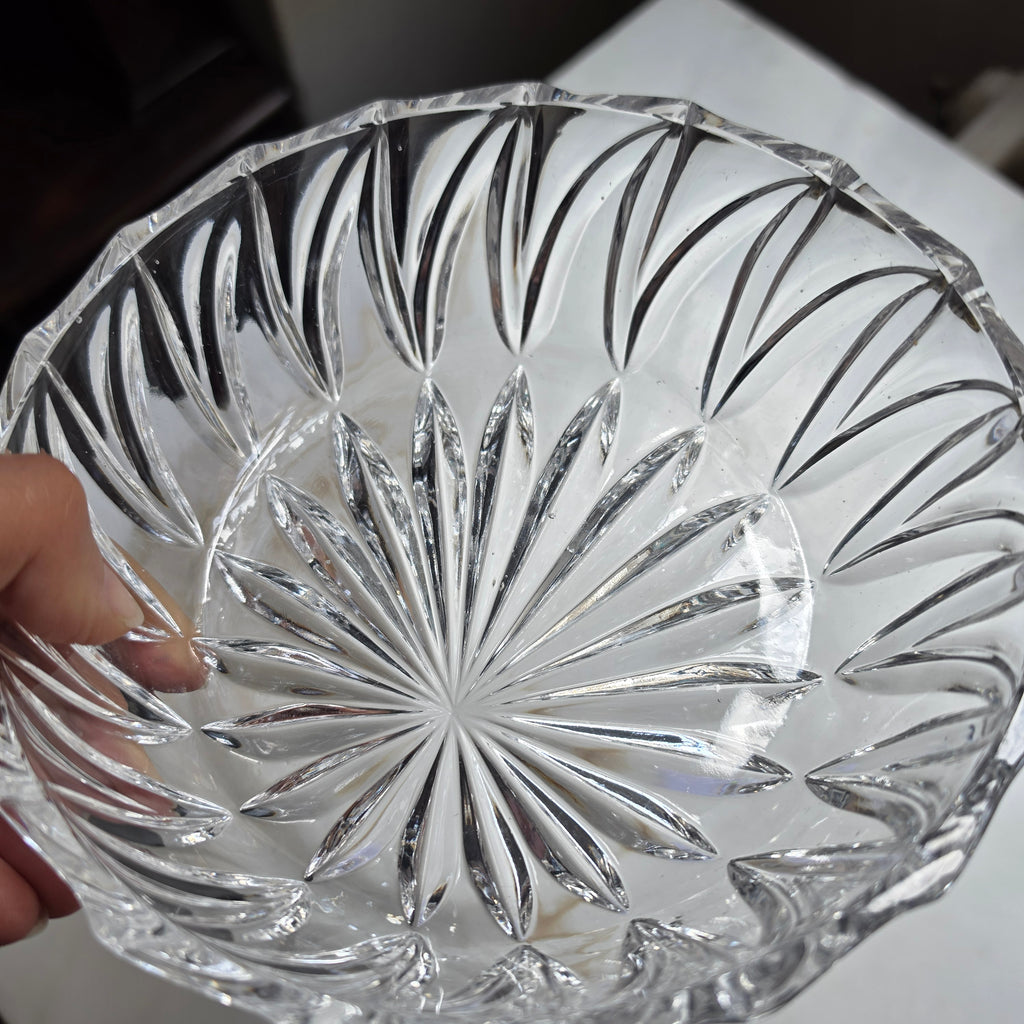 Eleganter Bleikristall-Schale mit Sternschliff – Kristallglas Schüssel