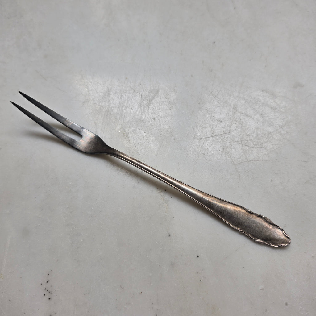 Vintage WMF Aufschnittgabel versilbert (WMF 90) – Klassische Serviergabel mit Patina
