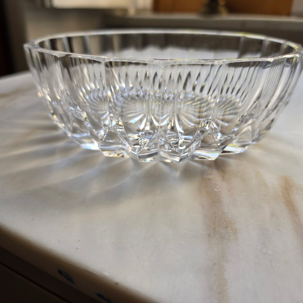 Vintage Glasschale in Kristalloptik für Obst oder Nascherein