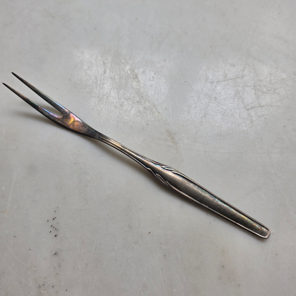 Vintage WMF Aufschnittgabel 90er Versilbert – kleine Serviergabel