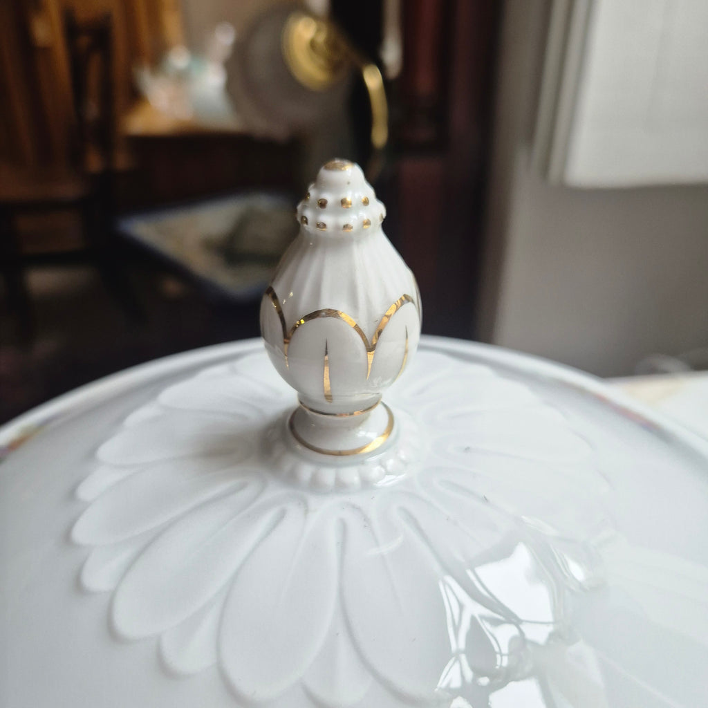Antike Rosenthal Bavaria Empire Terrine Suppenterrine Schüssel Blumenmalerei Porzellan