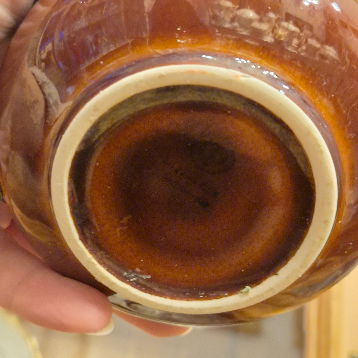 Handgemachte Sojawachskerze Weihnachtesgeschenk Sahne Dessert in Antiker Keramik Suppentasse GDR