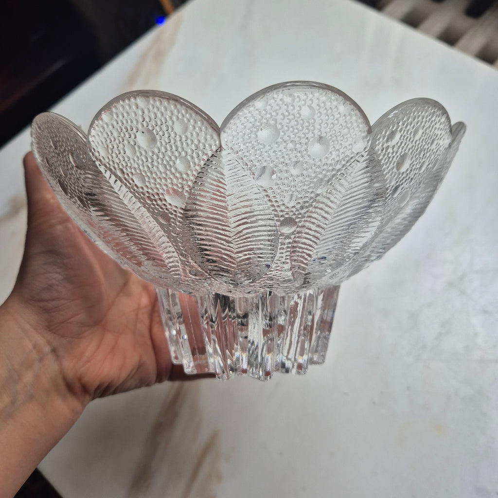 Vintage Lausitzer Glasschale - Medea Kristallschale