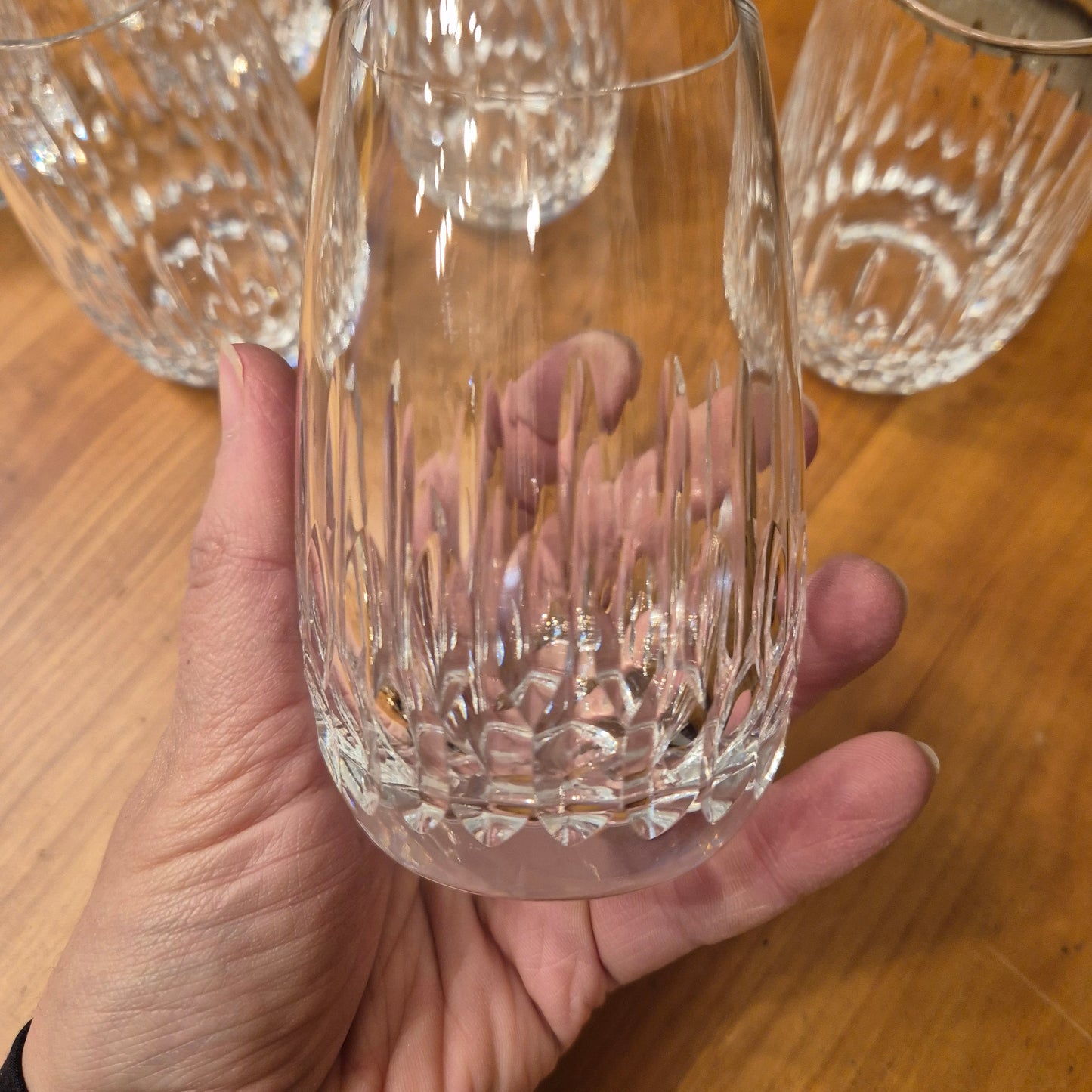 6x Vintage Kristallgläser Wasser Saft