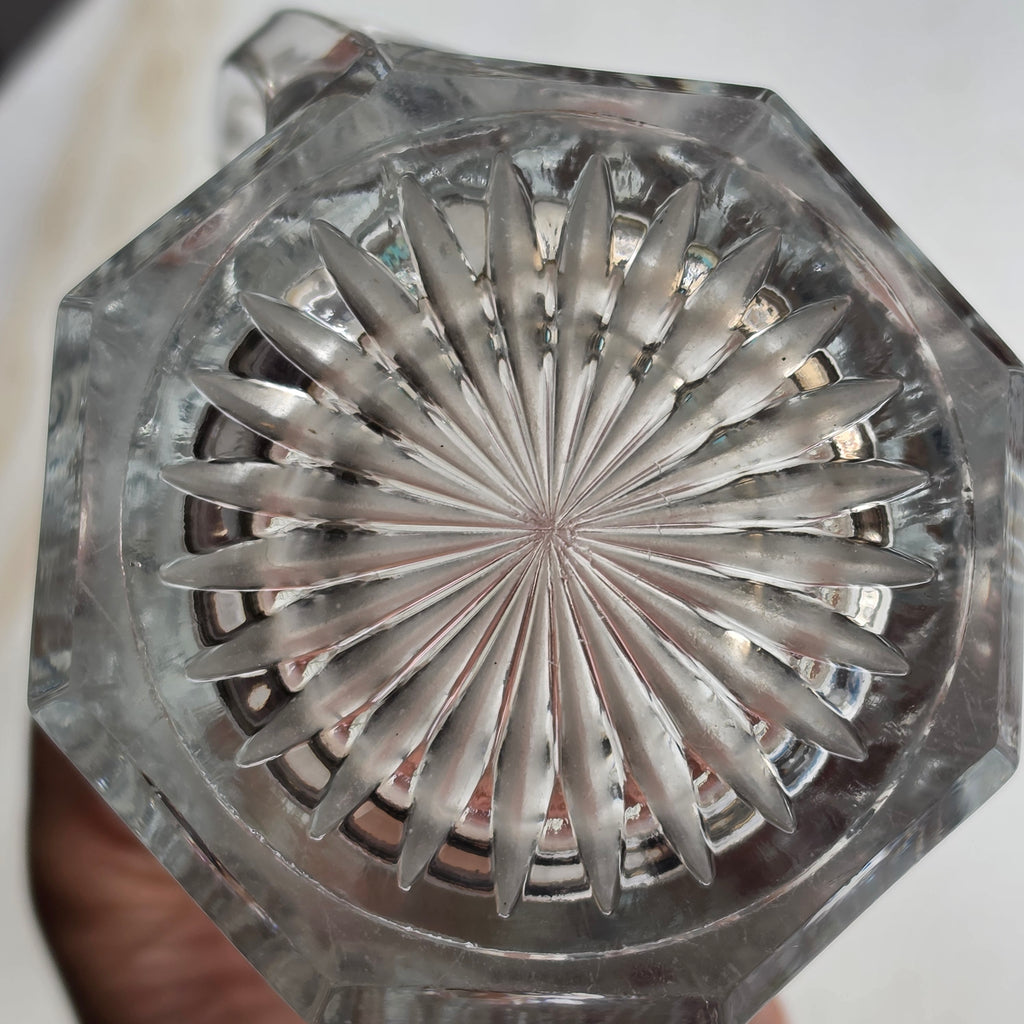 Vintage Milchkännchen Milchkanne Krug Kanne klein Glas Art Deco Stil