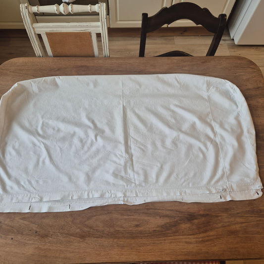 Antiker Kopfkissenbezug Rückenkissenbezug 55x96cm Baumwolle Monogramm M.S.
