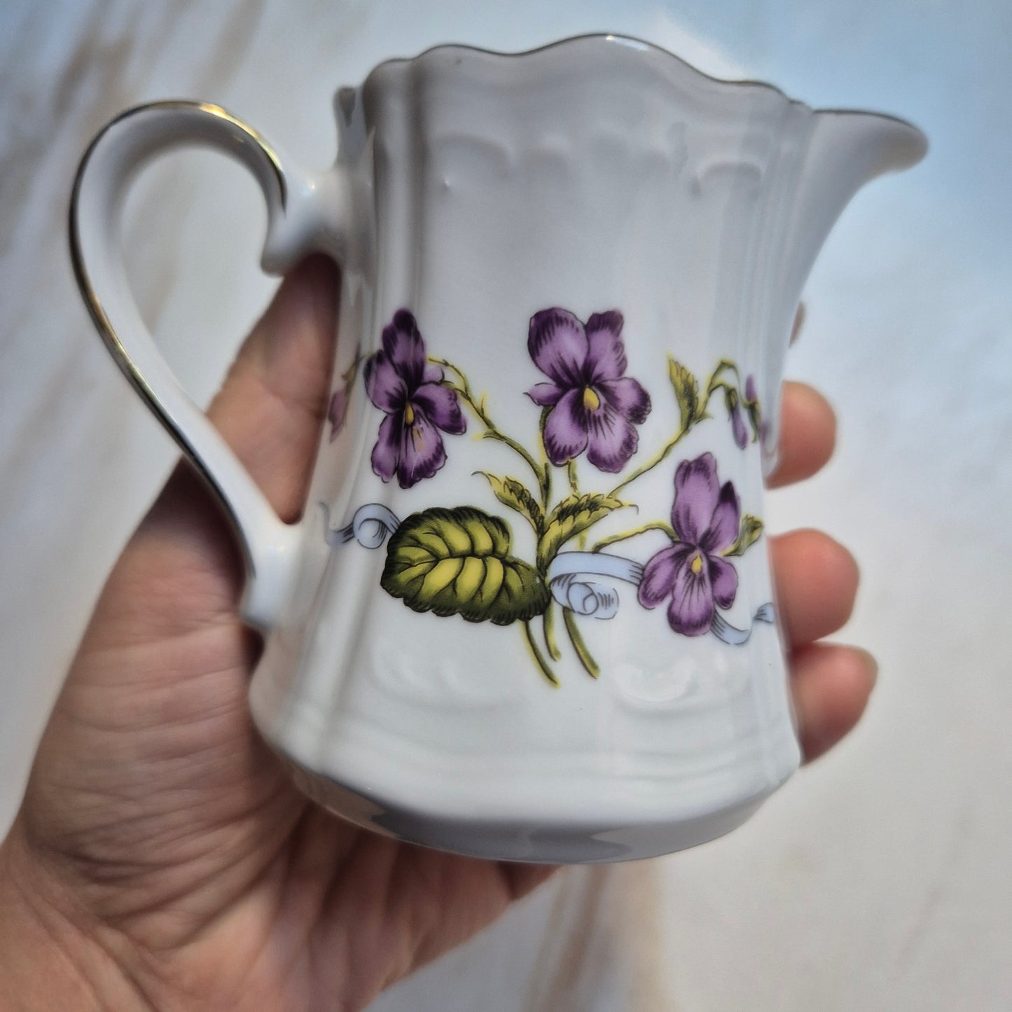 Antikes kleines Milchkännchen von Wumsiedel Bavaria Porzellan Germany