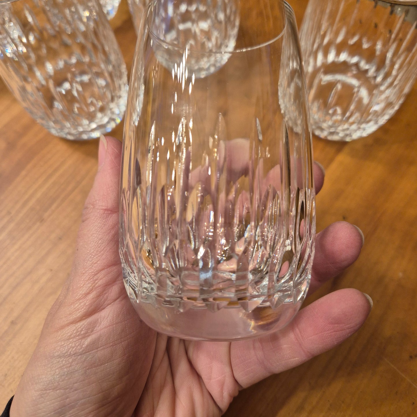 6x Vintage Kristallgläser Wasser Saft