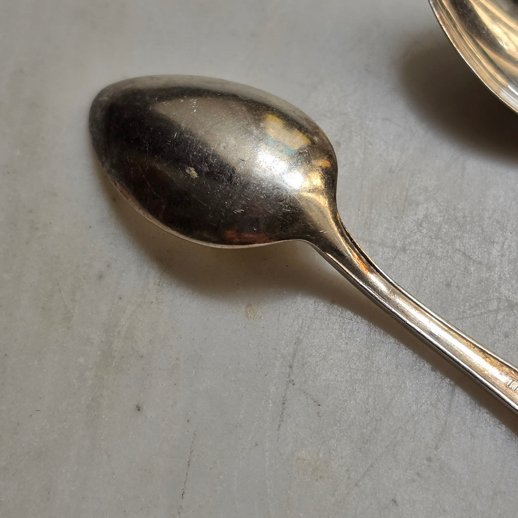 6er Set Antike Kaffeelöffel - Teelöffel – Versilbert mit eleganter Ornament-Prägung