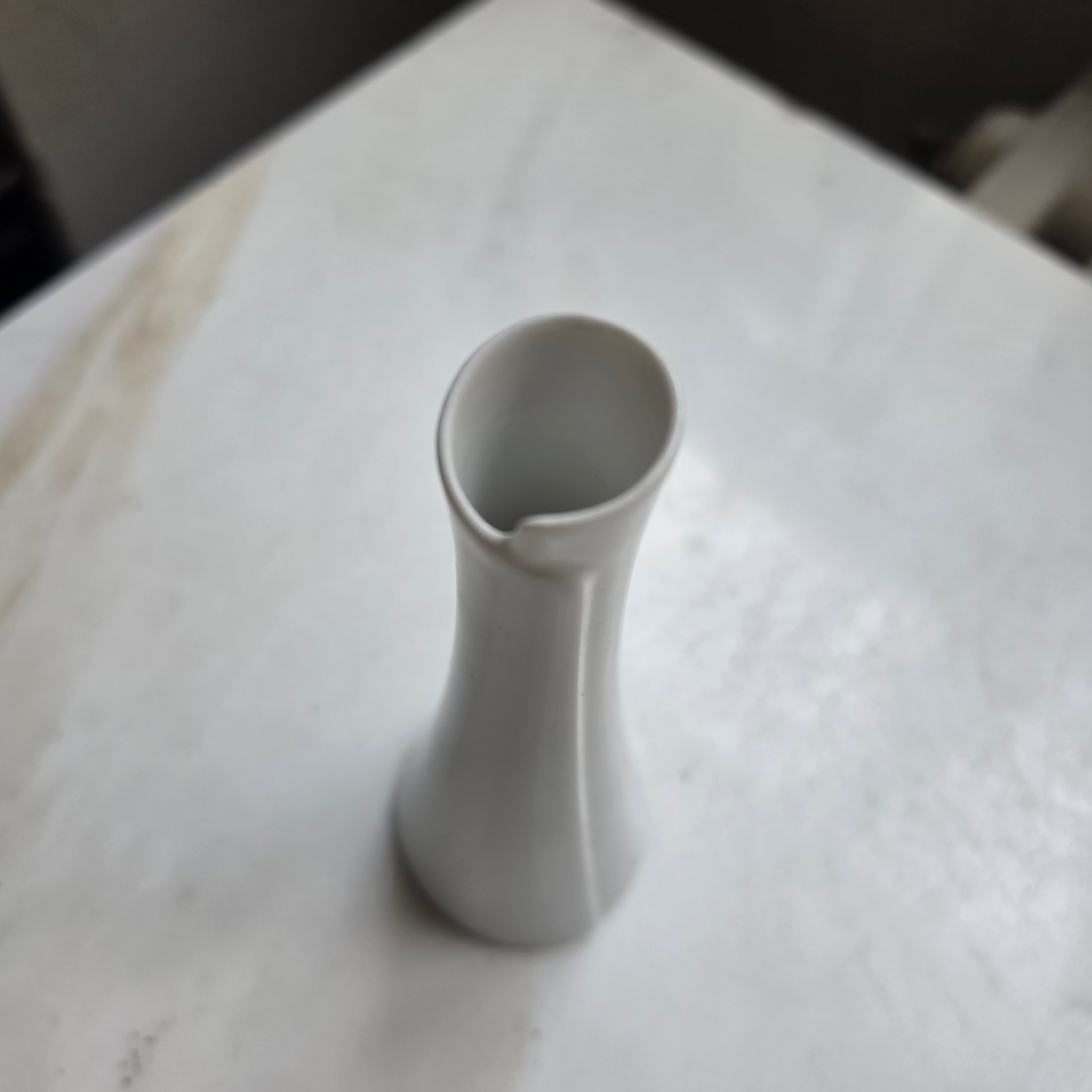 Vintage Arzberg Solifleur Vase in Weiß – Mid-Century Porzellan