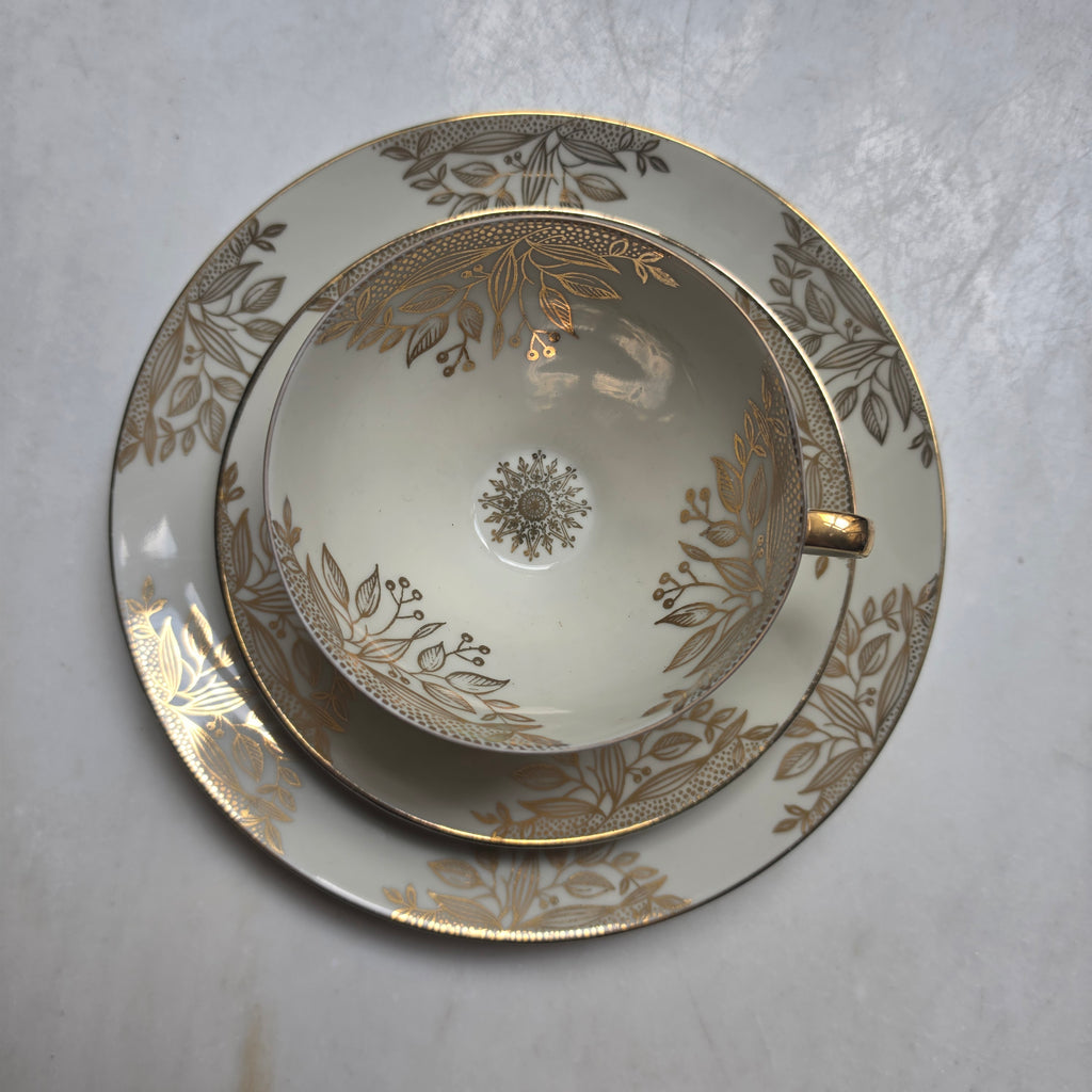 Vintage Winterling Marktleuthen Bavaria Sammeltasse mit Golddekoration – 3-teiliges Set