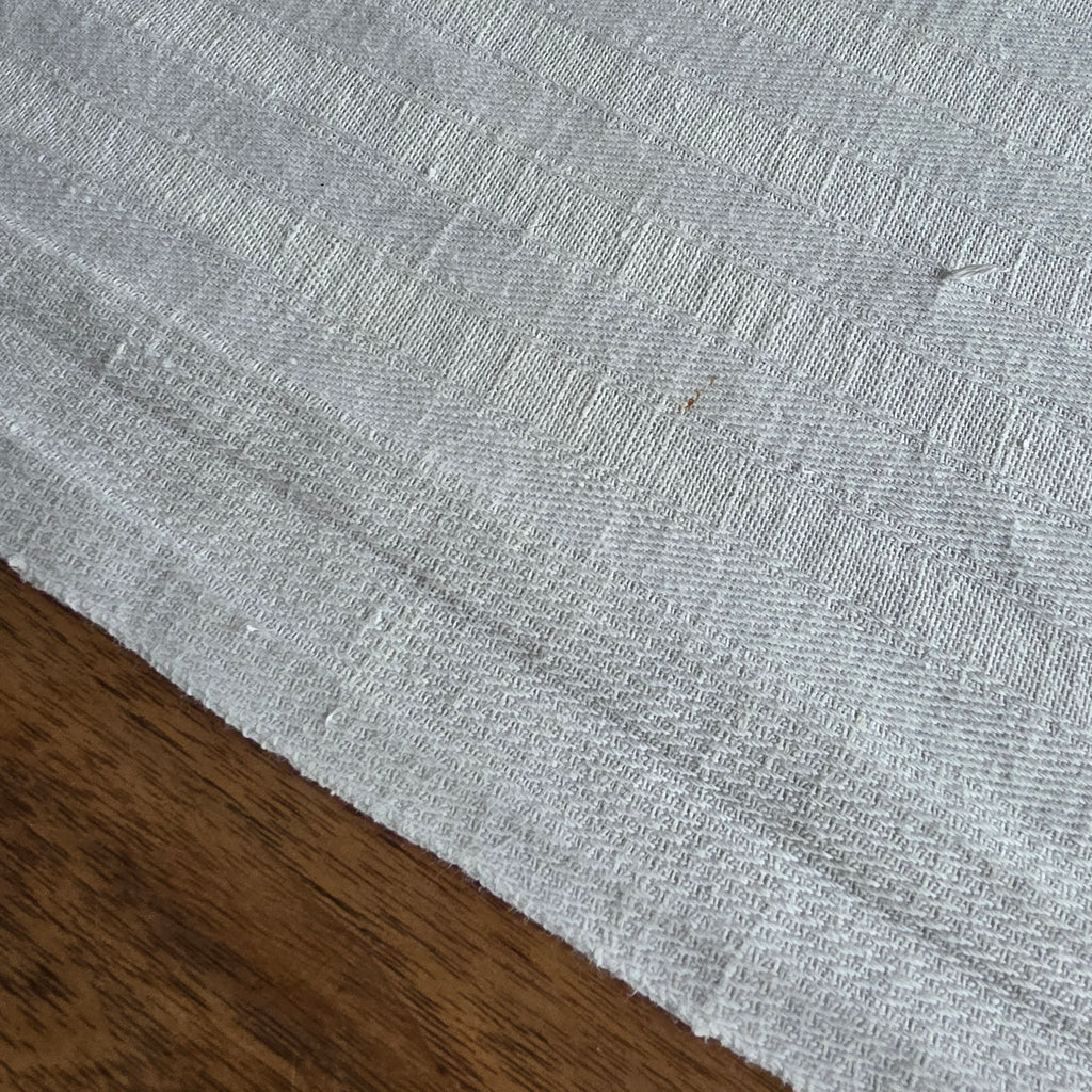 Edles Vintage Leinentuch mit Monogramm-Stickerei „B“ & Waffelstruktur-Bordüre - 46x97cm