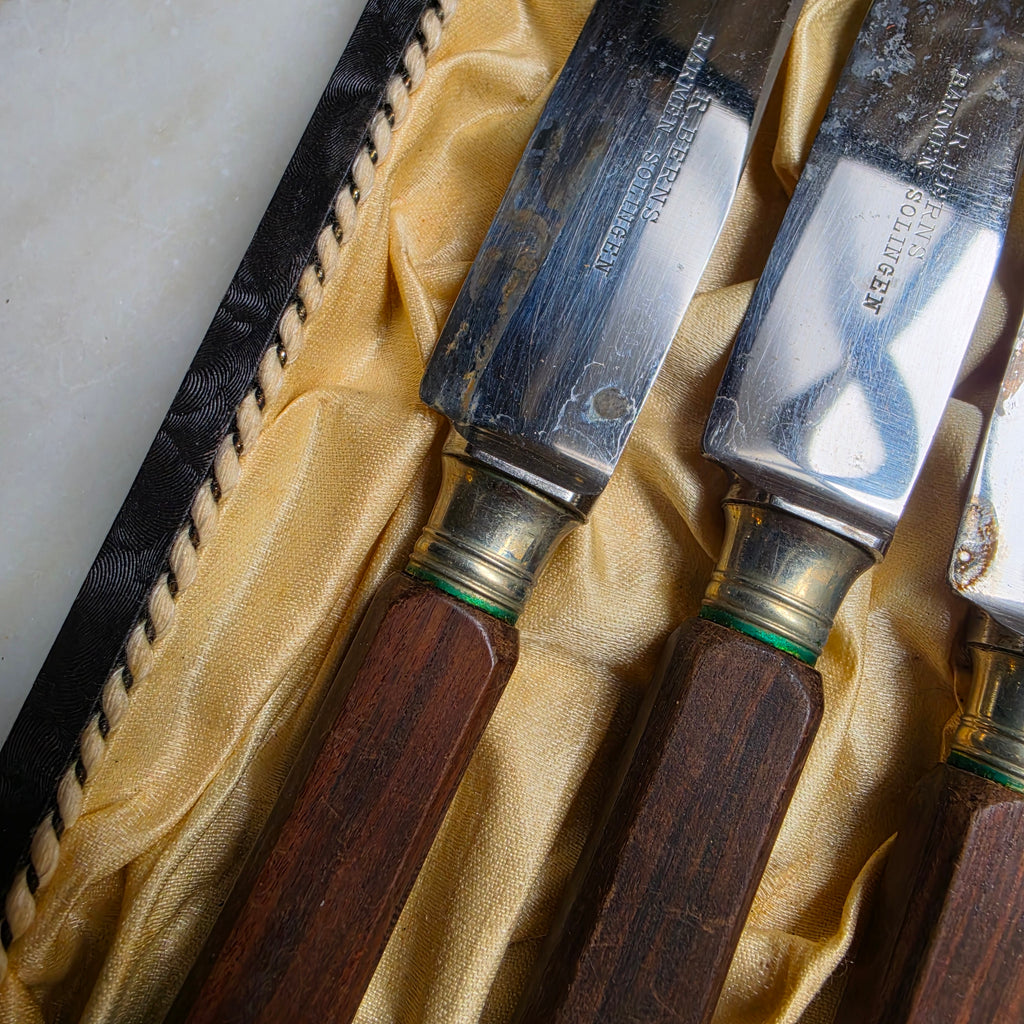 Antikes Dessert-Besteckset (12-teilig) von Rob. Berns Barmen – um 1900