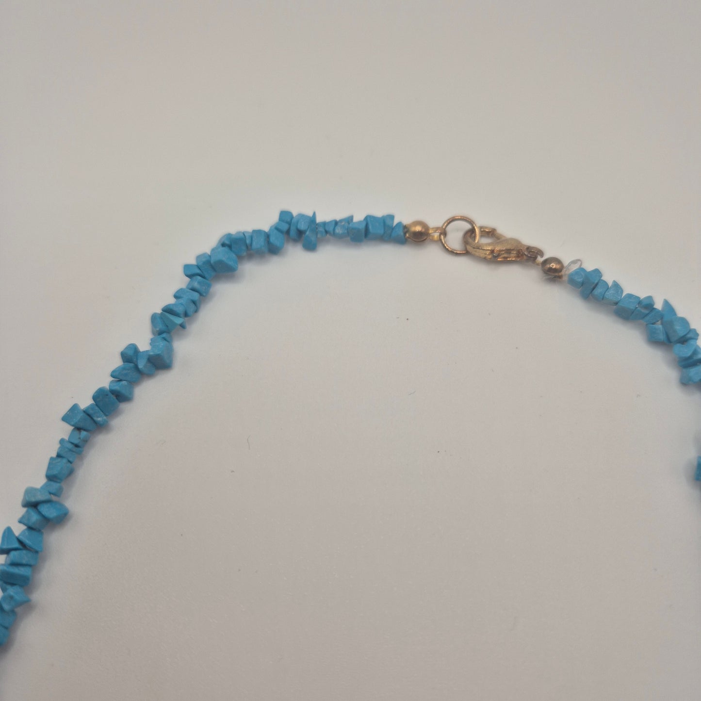 Charmante Vintage-Splitterkette – Türkis-Look für natürliches Flair