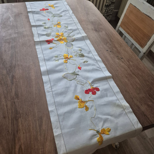 Vintage Läufer handbestickt mit Flecken! 35x150cm