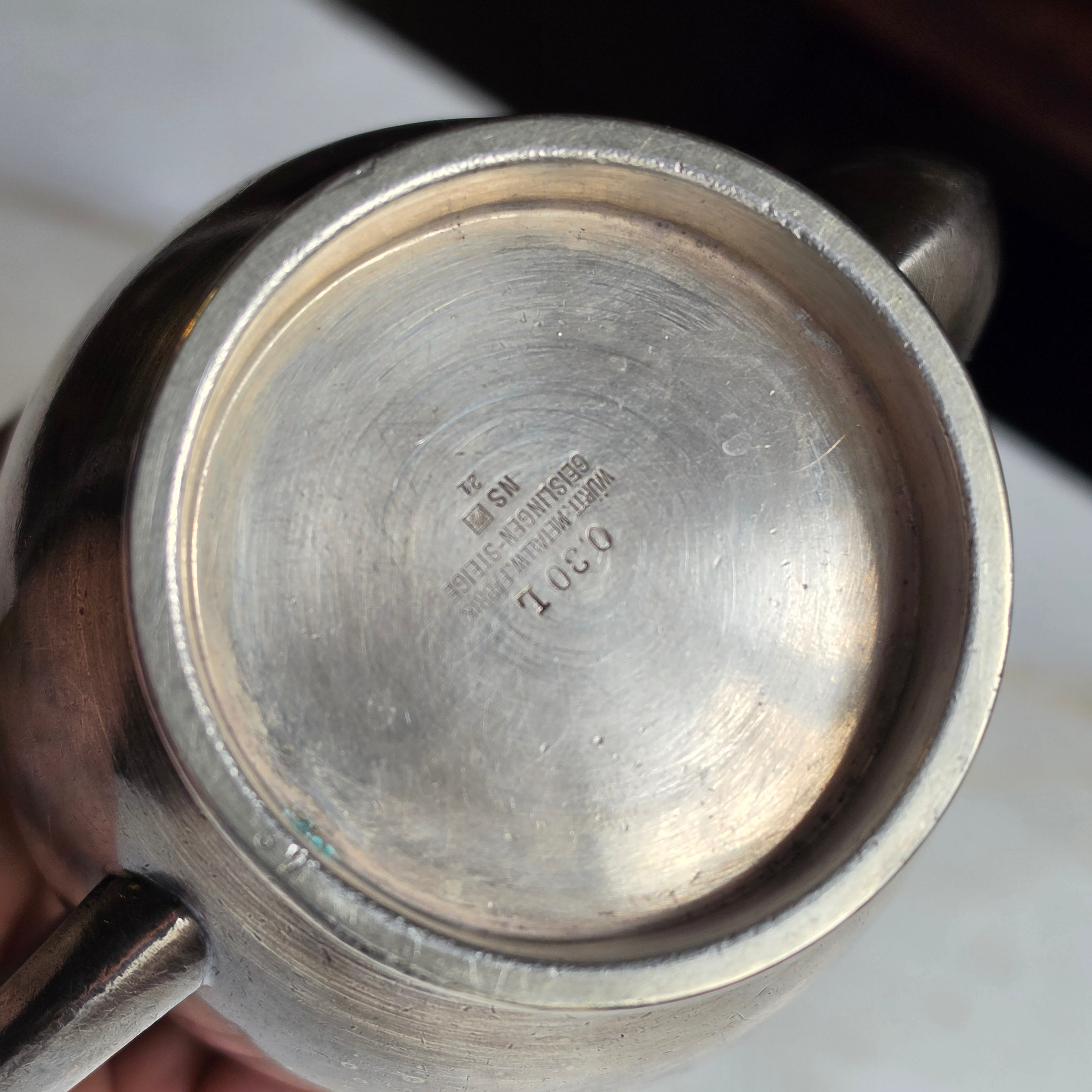 Antiker WMF Espressokocher / Kaffeekanne – Versilbert, 0,3L mit Innensieb, ca. 1920-1940