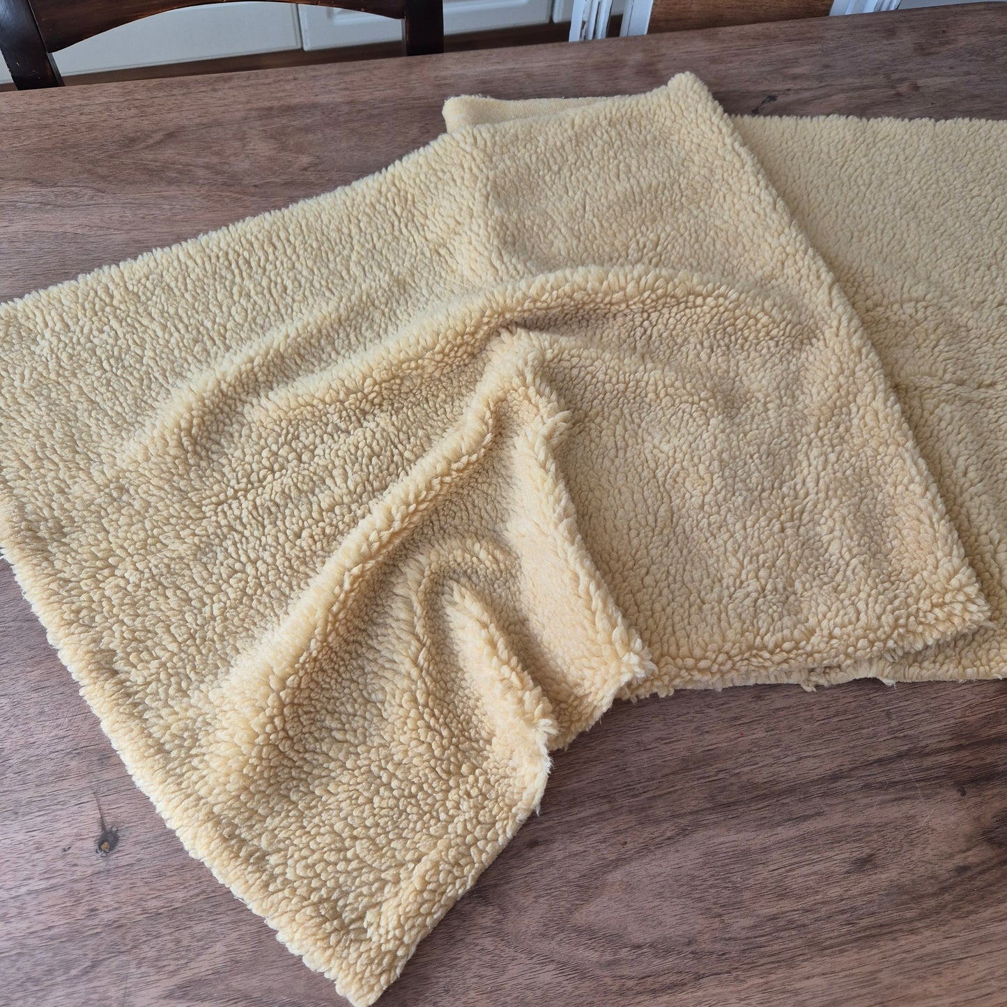Vintage beiger Futterstoff kuschelig Teddy 53x 153cm zum Nähen!