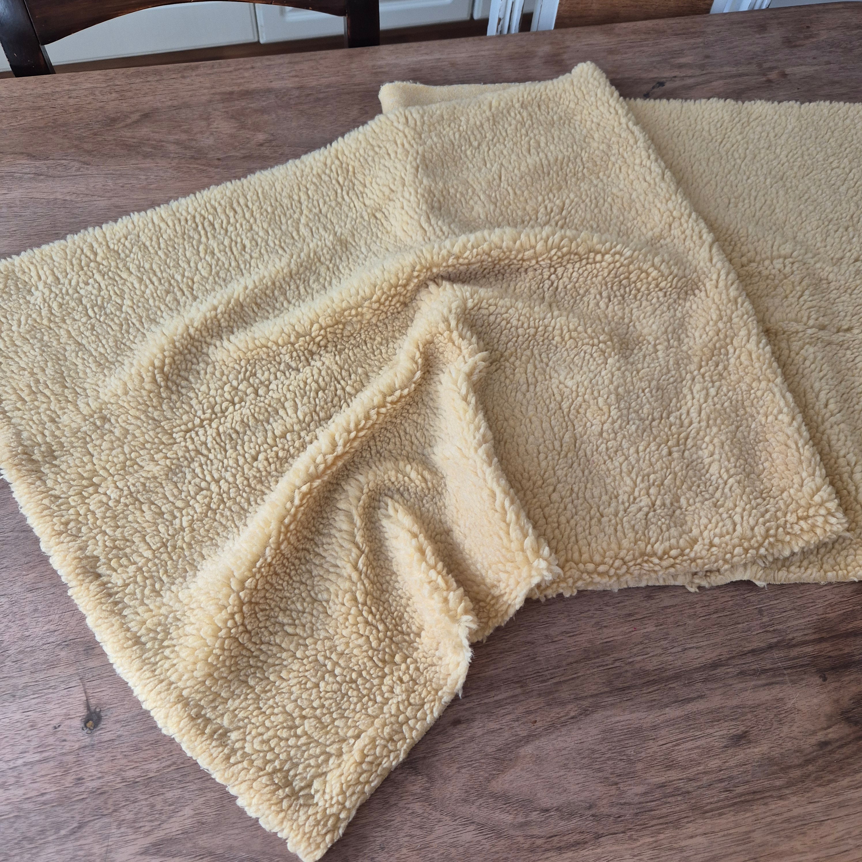 Vintage beiger Futterstoff kuschelig Teddy 53x 153cm zum Nähen!
