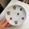 Vintage Mitterteich Bavaria Porzellanteller mit Rosen & Goldverzierung – Mid-Century